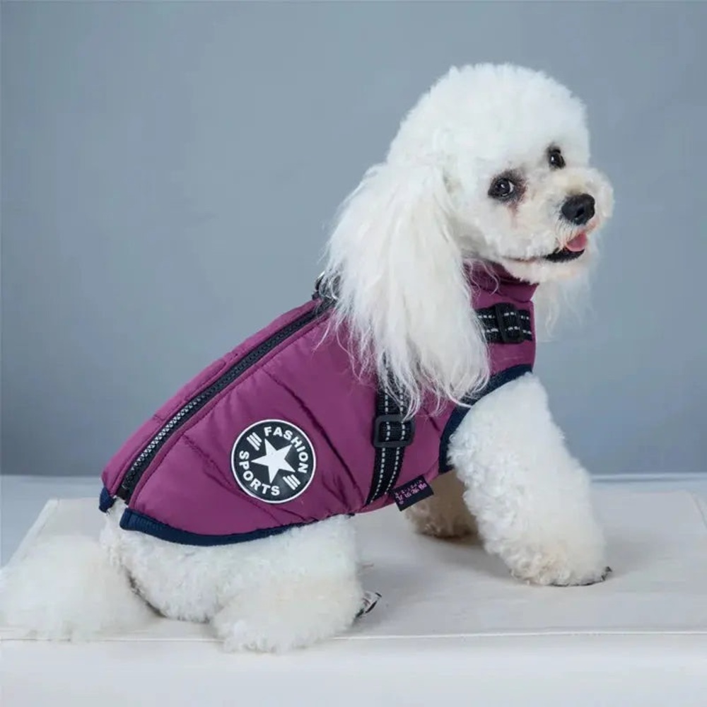 ⚡️ 💜 NWT Furry King  Dog Fleece Jacket - Purple - Waterproof